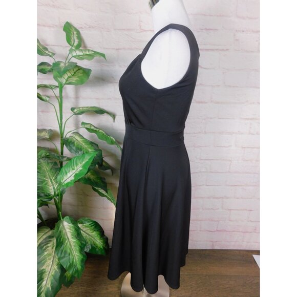 Grace Karin Small Black Fit Flare Knee Dress Elegant - Picture 5 of 11
